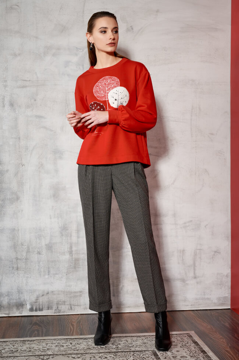 22544 Джемпер женский (красный)