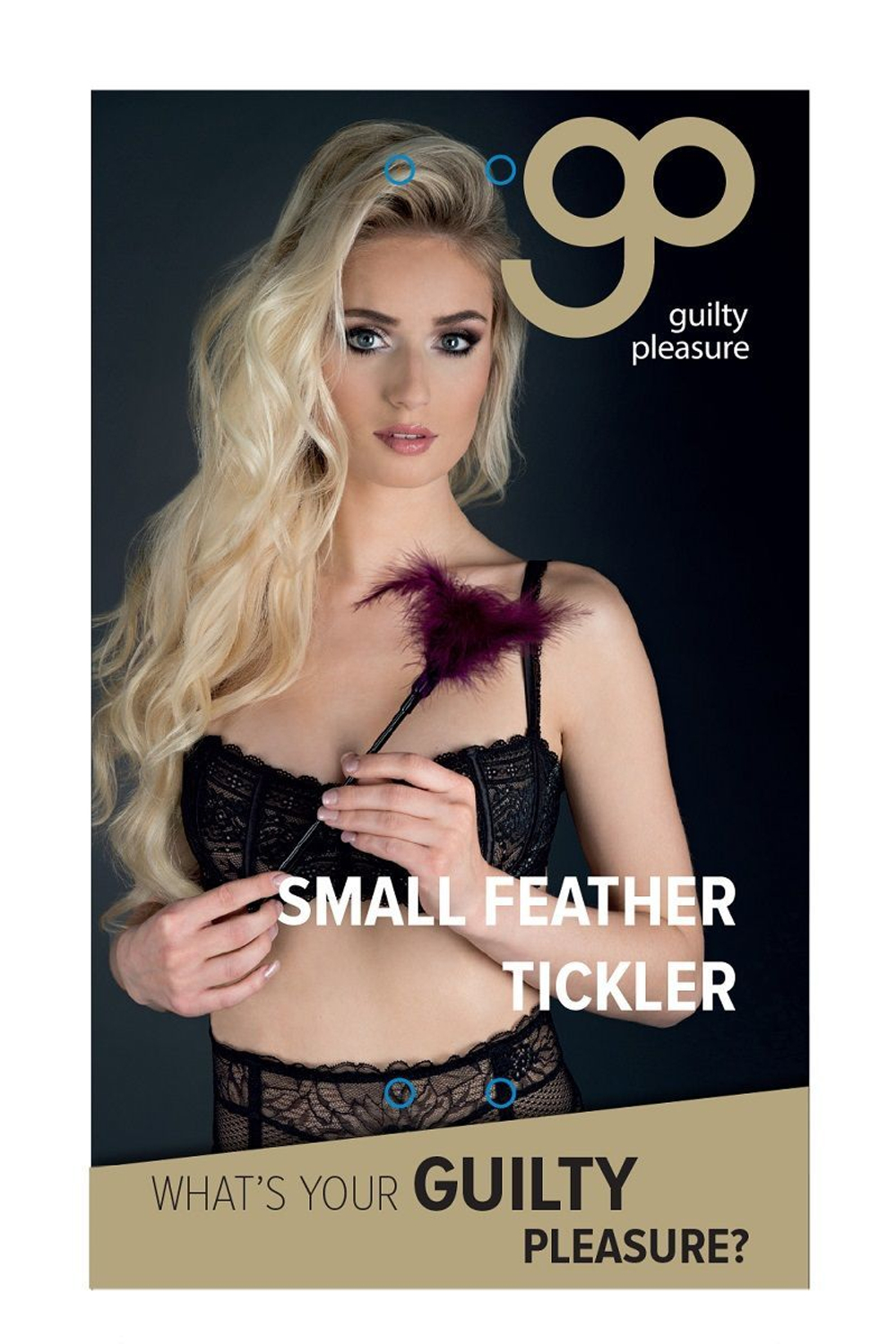 Пластиковая метелочка с фиолетовыми пёрышками Small Feather Tickler - 32 см.