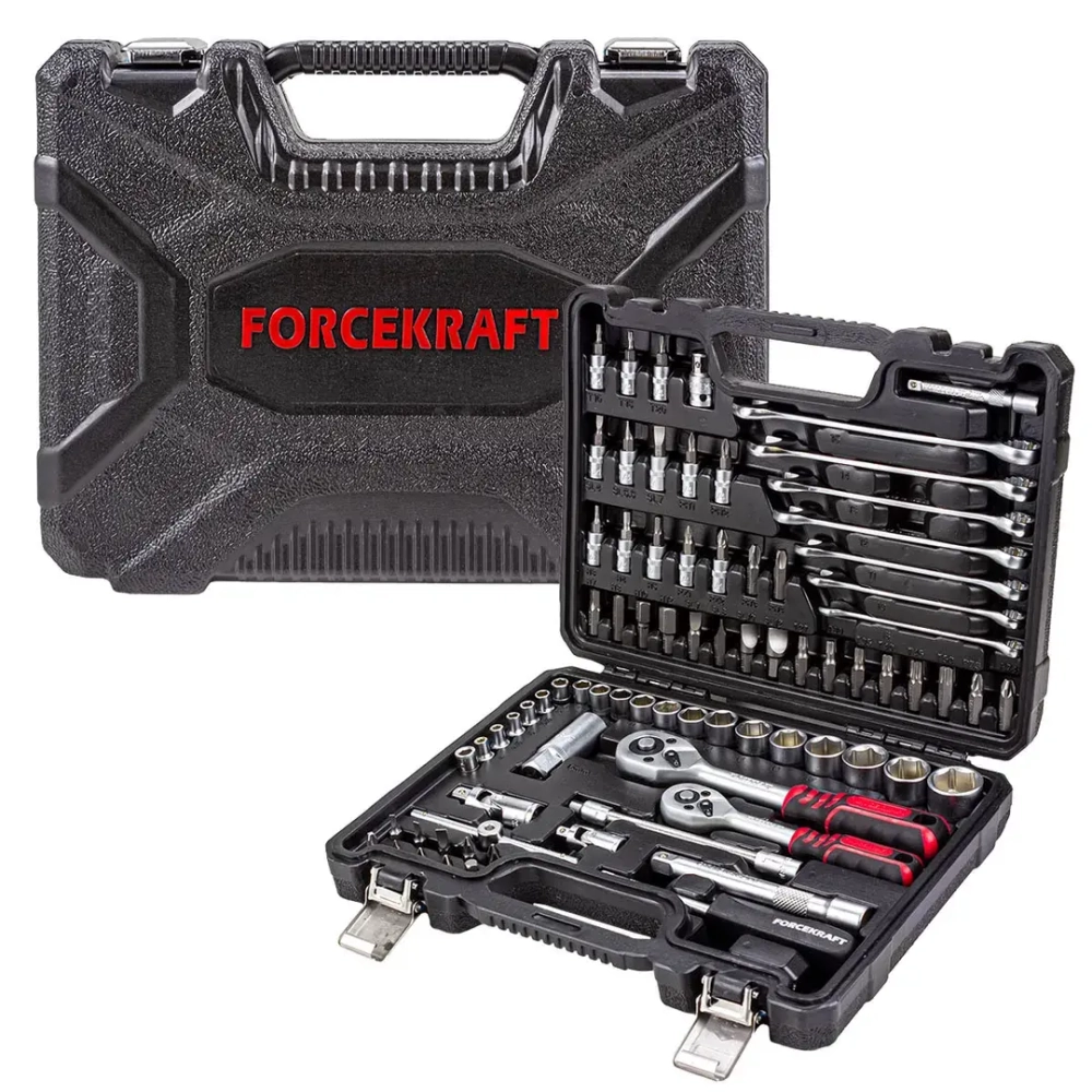 Набор инструментов 82 пр. 1/4''3/8''(6гр.)(4-22мм) FORCEKRAFT FK-4821-5DS-м