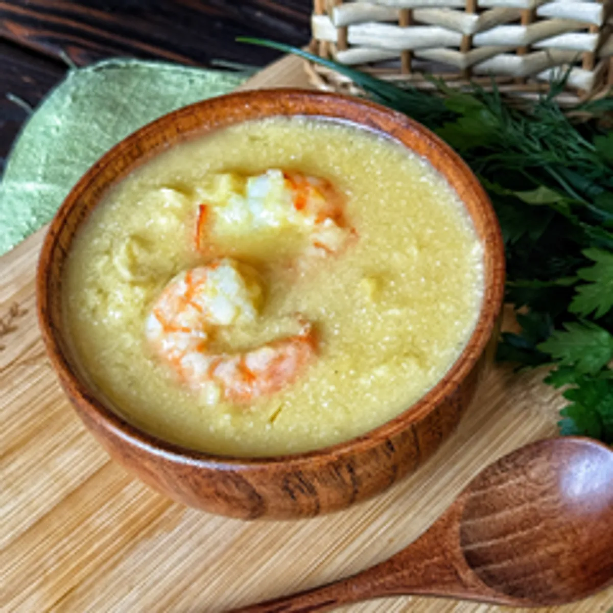 Суп сырный с креветками / 1 л