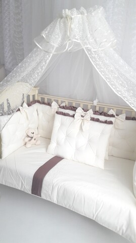 Бортики в детскую кроватку для новорожденных Cherry Flower