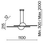 Подвесной светильник Maytoni SKYLINE MOD179PL-L26BS4K