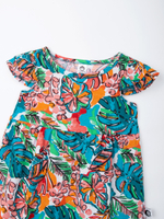 Платье с крылышками "Тропики"