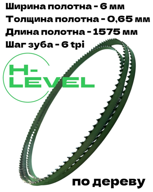 Пила ленточная по дереву 6х0,65х1575 мм 6tpi для станка JIB 23116