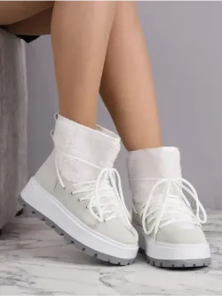 Зимние угги натуральный мех на платформе