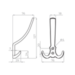 Крючок настенный MB-K-003 SN мат.никель