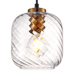 806170 Подвес NUBELLA 1х12W (led) E27 ЧЕРНЫЙ/БРОНЗА/ПРОЗРАЧНЫЙ