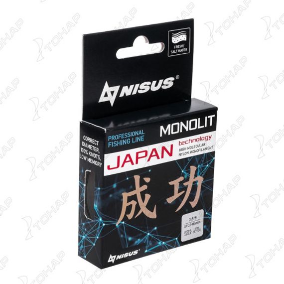 Леска MONOLIT 0,148mm/50m Nylon Transparent (N-MO-0.148-50) Nisus