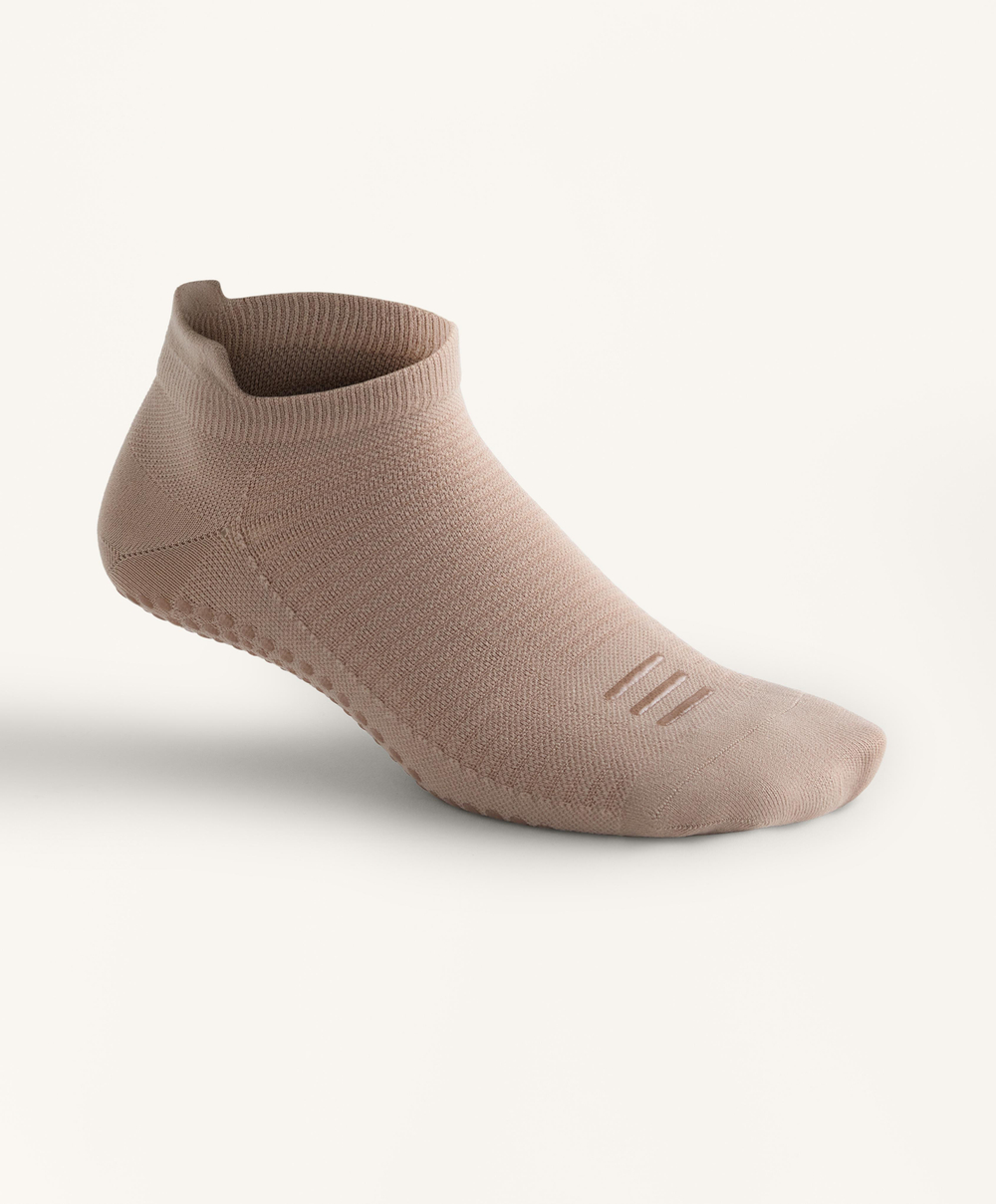 OYSHO Две пары носков-следков из смесового хлопка с высоким вырезом, мокко