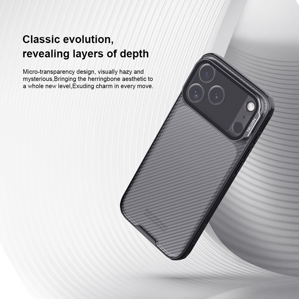 Чехол прозрачный тонированный на iPhone 17 Pro Max, серия CamShield Prop Case (версия с прозрачной крышкой объектива) от Nillkin