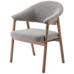 Стул Holmes 5, серый, ножки орех