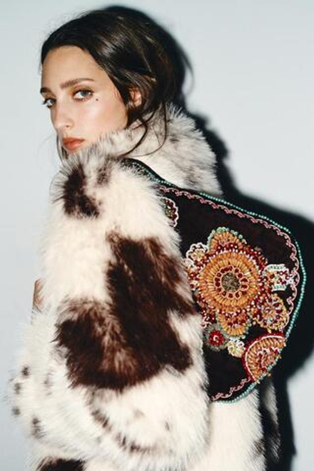 ZARA СУМКА НА ПЛЕЧО С ВЫШИВКОЙ, РАЗНОЦВЕТНЫЙ