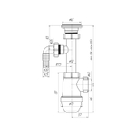 Сифон 1 1/4*40 Ani с носиком C1300 АНИ пласт