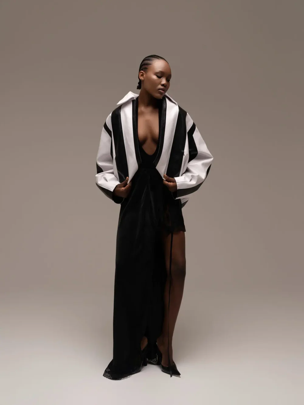 Куртка 4B, Черно-белая