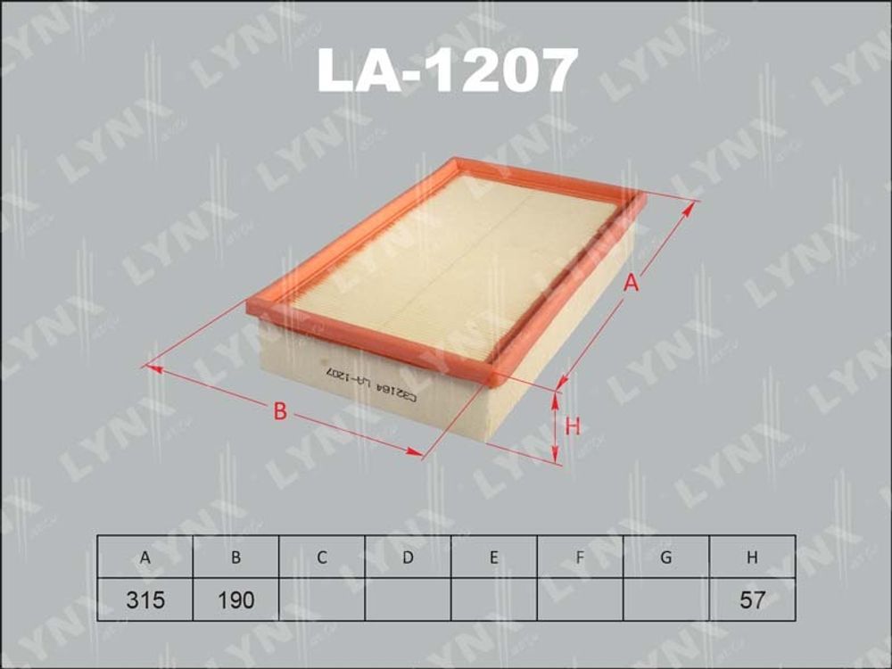Фильтр воздушный   LYNX   LA-1207