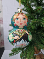 Матрешка стеклянная "Лягушка Царевна"