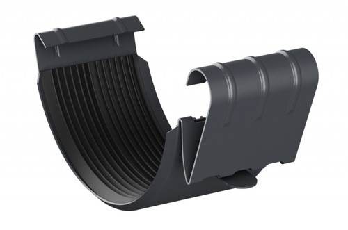 Соединитель желоба 125мм RAL7024 Мокрый Асфальт