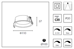 Встраиваемый светильник DB8504NR d.11