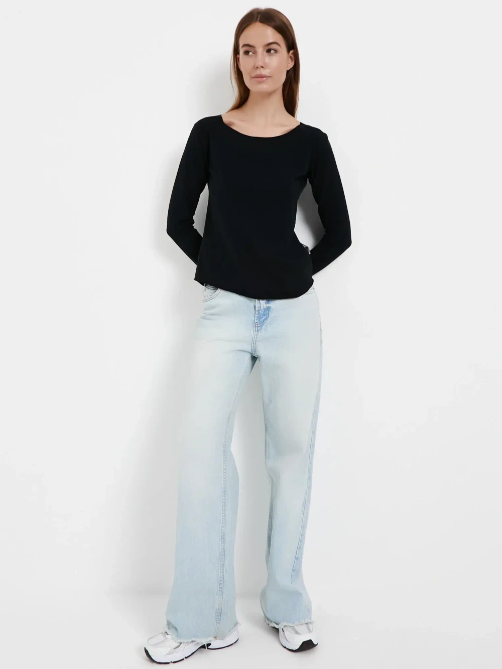 Лонгслив Базовый Черный