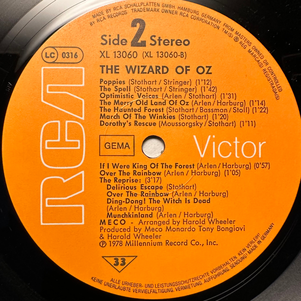 Meco - The Wizard Of Oz (Германия 1978г.)
