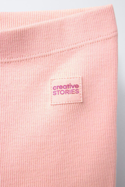 ZARA ШОРТЫ-ВЕЛОСИПЕДКИ В РУБЧИК, МАНДАРИНОВЫЙ