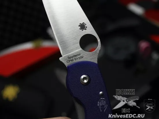 Складной нож Spyderco Military 36GPDBL c клинком из стали CPM-S110V, рукоять G10