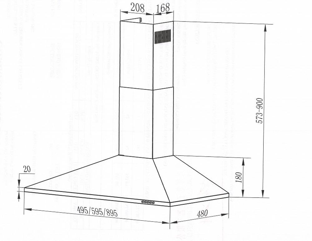 Кухонная вытяжка MAUNFELD Cork 60 нержавеющая сталь