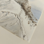 Картина акварельная авторская в паспарту 30х40 см на стену для интерьера "В горах "