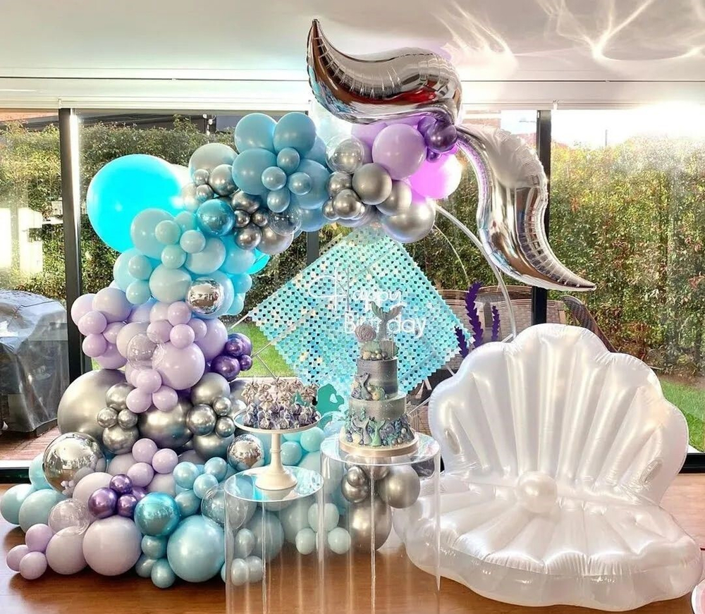 Шар 12" Голубой, Перламутр / Blue 440