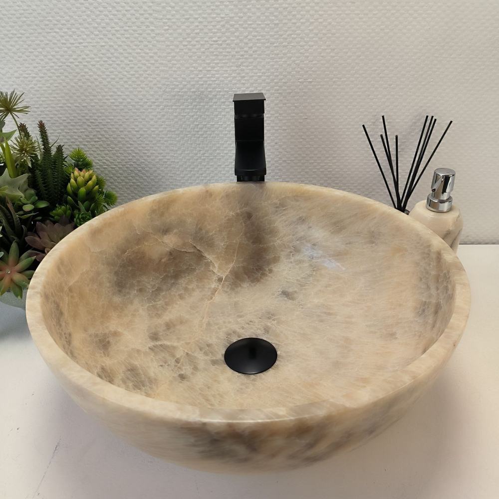 Раковина из оникса Bowl Grey TinLip BO-63048 45*45*17 42