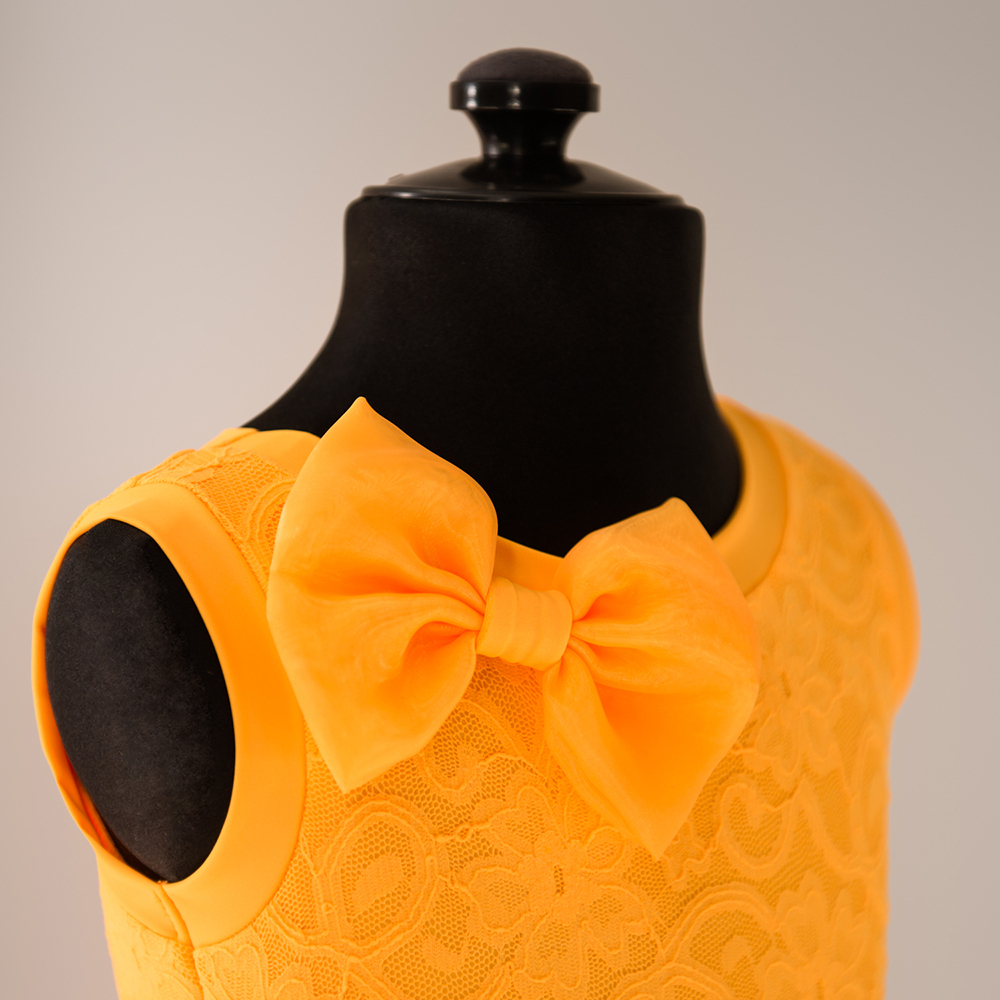 желтый бант для платья