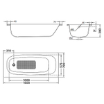 Ванна стальная BLB Universal 150х70 пристенная (B50C)