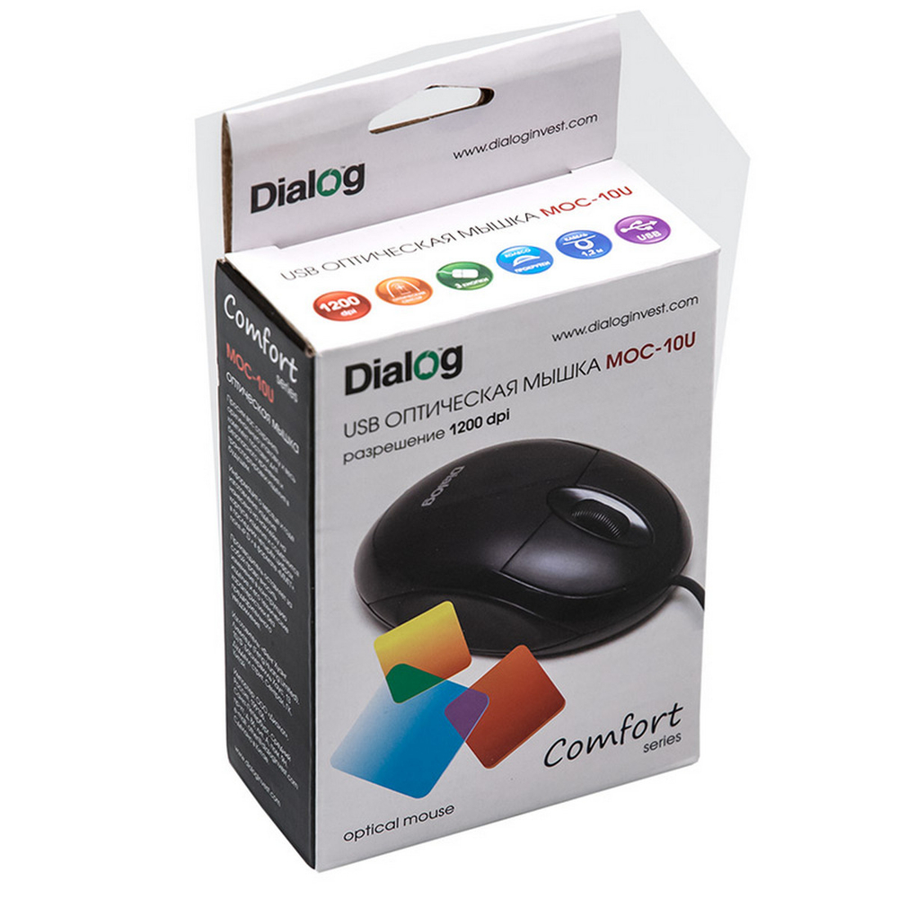 Мышь проводная Dialog MOC-10U USB