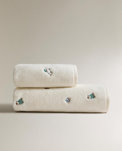 Zara Home Полотенце для лица и рук из хлопка, экрю