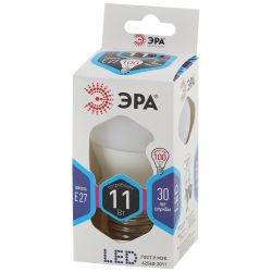Лампочка светодиодная ЭРА STD LED P45-11W-840-E27 E27 / Е27 11Вт шар нейтральный белый свет