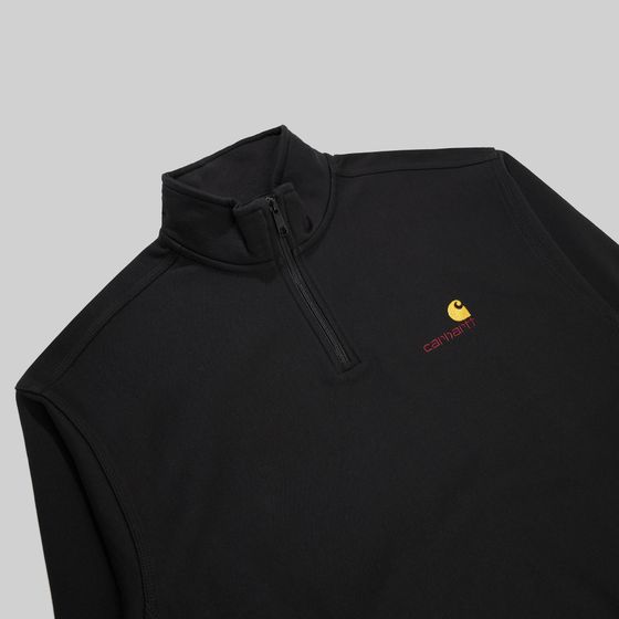 Толстовка мужская Carhartt WIP American Script Half Zip артикул:I027014_black - купить в магазине Дайс