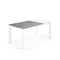 Стол Atta 120 (180)x80 керамика Hydra Lead ножки белые