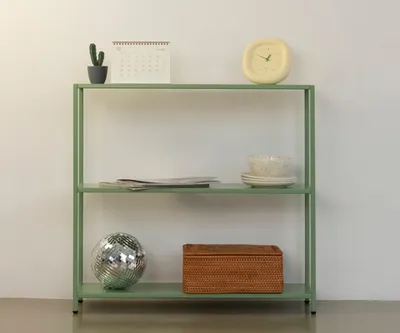 Стеллаж металлический 75х80х25, зеленый