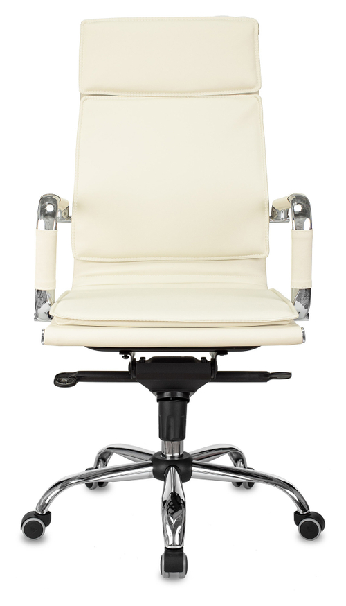 Кресло руководителя Бюрократ CH-993MB слоновая кость эко.кожа крестов. металл хром