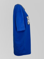 Футболка Archie 6688 удлиненная с цепочкой и надписью Natural Options однотонная