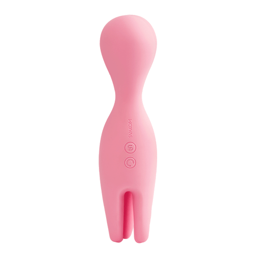 Розовый универсальный вибратор 15,6см с подвижными щупальцами Svakom Vibrator Nymph S22