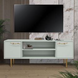 Тумба под ТВ Арт Колор matte 155см Стайл Голд Серый дым матовый