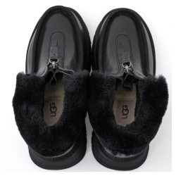 UGG Funkette Platform Boots Leather Black