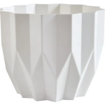Кашпо для цветов пластиковое 3л d-20см «Геометрия» Белый