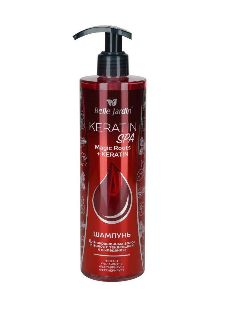 B.J. Keratin Spa MAGIC ROOTS+KERATIN Шампунь для окрашенных волос, 400 мл*20 красный