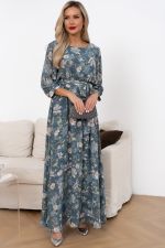 Платье Марго (серо-голубой) Р11-1245/2 Nikol