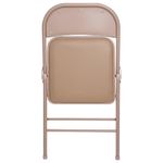 Стул складной для дома и офиса BRABIX "Golf Plus CF-003 Комфорт", бежевый каркас, кожзам бежевый, 531567