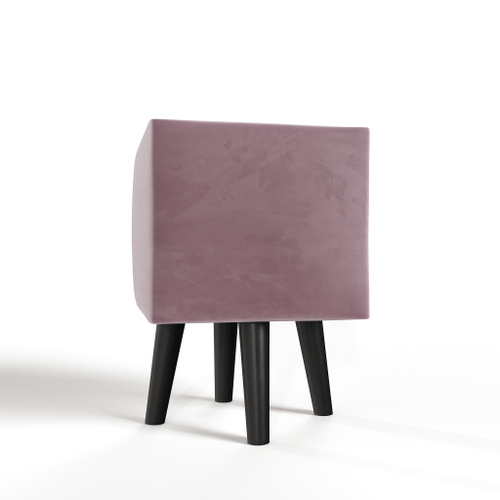 Пуф квадратный на высоких ножках Фантазёр Z-9 (Светло-розовый) в офис, дом, салон красоты, прихожая, гостиная, на кухню, в кафе, в зону ожидания, в коридор, к туалетному столику. Банкетка, подставка.