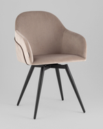 Стул вращающийся Новел New велюр серо-коричневый