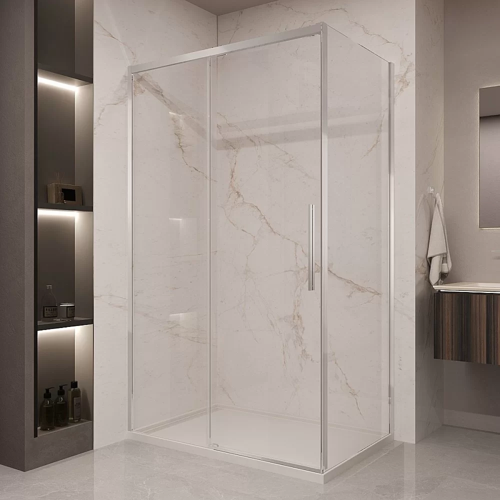 Душевой уголок Vincea Stella 140х80 VSR-1ST8014CL стекло прозрачное/профиль хром